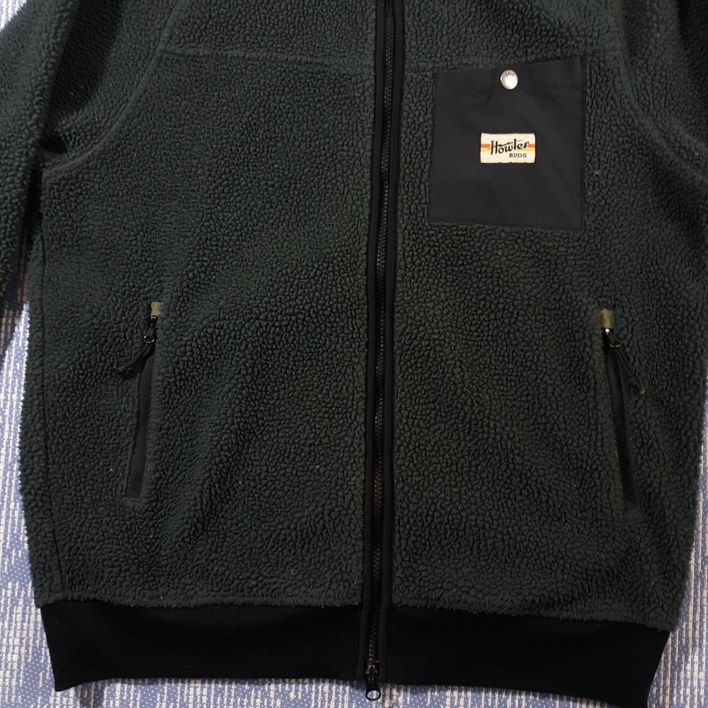 Howler Bros Sherpa Fleece Full Zip Hooded Jacket Mens Medium Gray Heed The Call - Picture 4 of 9